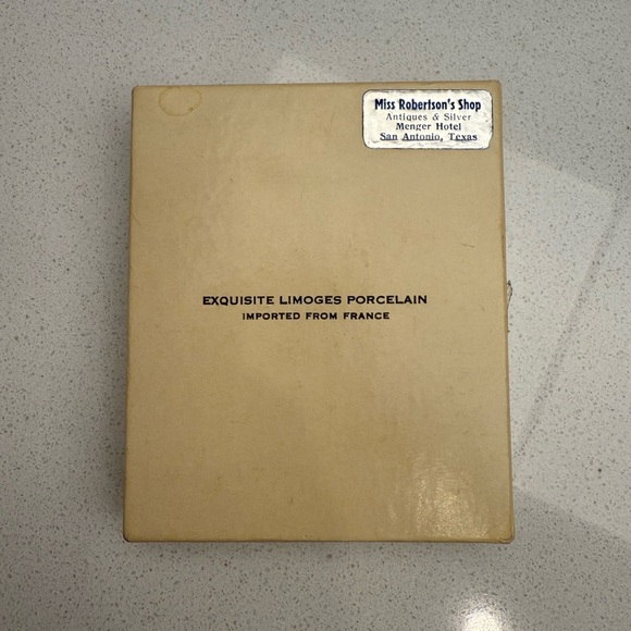 Vintage Limoges Porcelain Hand Painted Brooch and Screwback Earrings Set 1940s - Picture 11 of 14